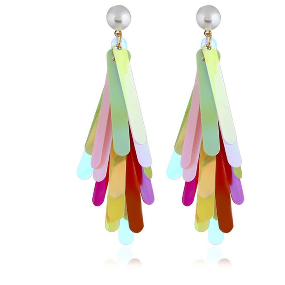 Elegant tassel multicolor earrings 👗